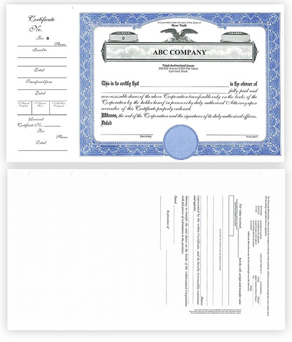 Side Stub 2 Certificate