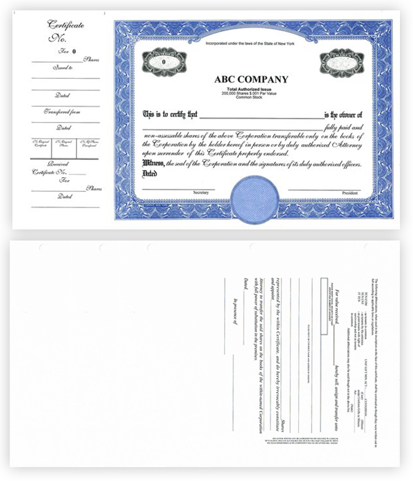 Side Stub 5 Certificate