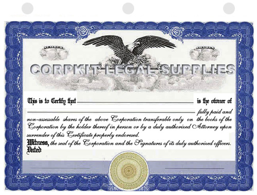 blue eagle stock certificate