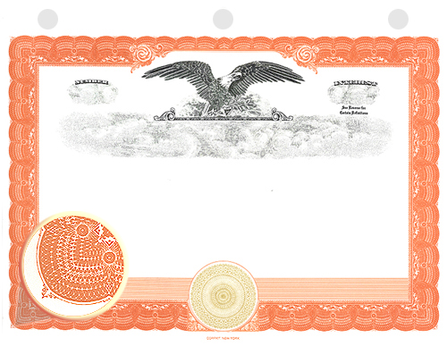 orange eagle stock certificate
