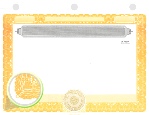 yellow standard certificate