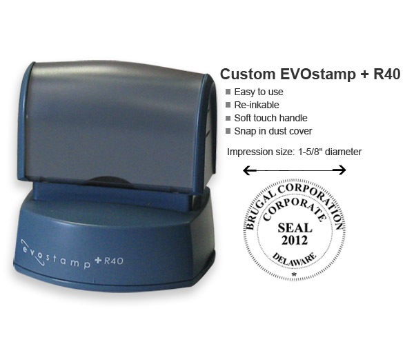 Evostamp pre-ink rubber stamp detail image