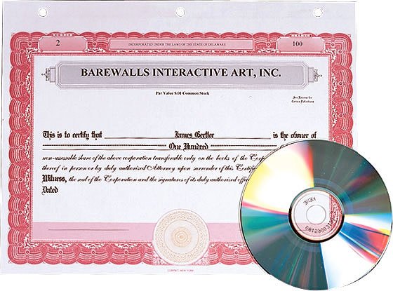 CD certificate printed software