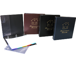 home owner records keeping system with tabs