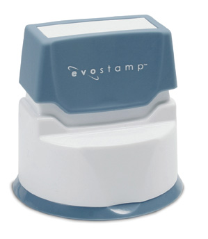 Evostamp round rubber stamp detail image