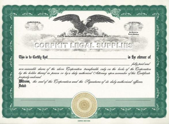 green eagle certificate